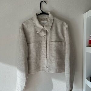Linen Little Cropped Jacket - Aritzia